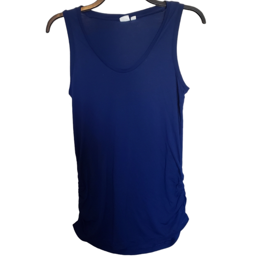 3/$15 Gap Blue Ruched V-Neck Tank Top Size XS